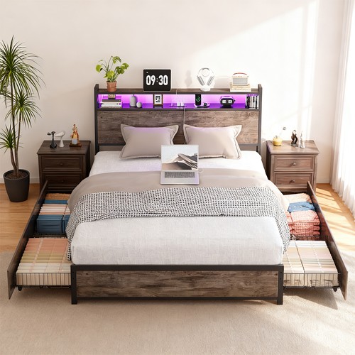 Metal platform bed - platform,